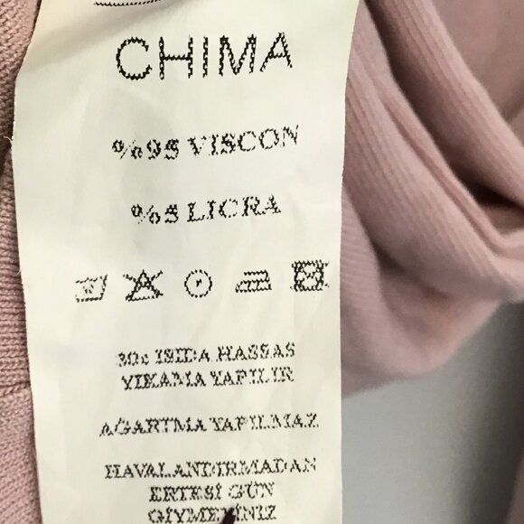 Chima Pink Knit Sweater with Neck Tie Size L - Picture 14 of 14